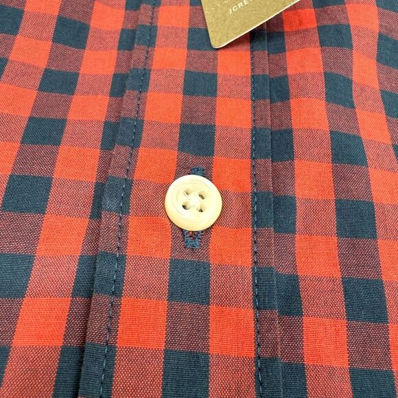 J. Crew Secret Wash Shirt Slim Fit Men’s XL Blue Red Plaid Button Down Stretch - Picture 7 of 14
